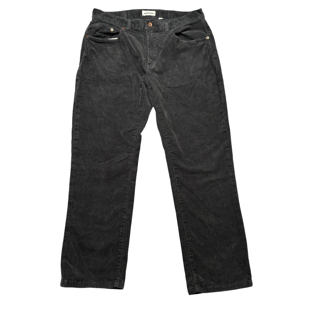 Taylor Stitch Slim Corduroy Pants Mens 31x26 Charcoal Organic Cotton Retro